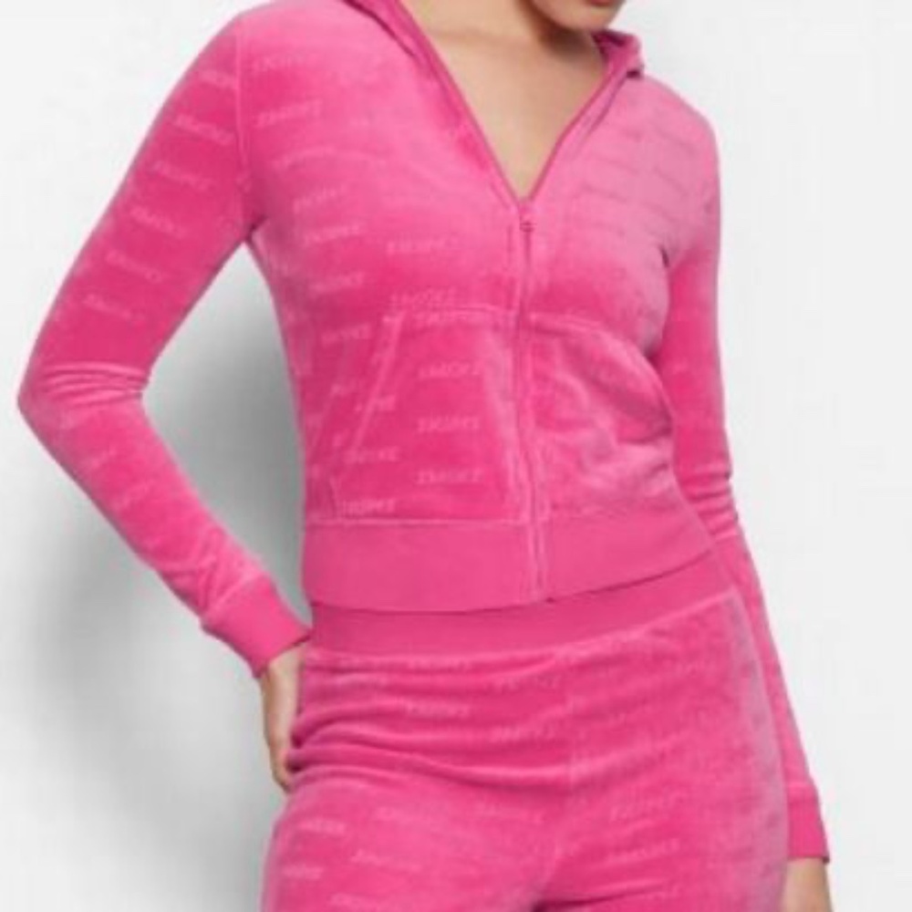 SKIMS Logo Velour Hot Pink S Tracksuit Limited Edition INCLUDES JACKET AND PANTS
